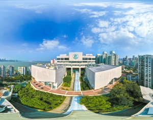 白天城市建筑河流全景HDR-ID:730221036