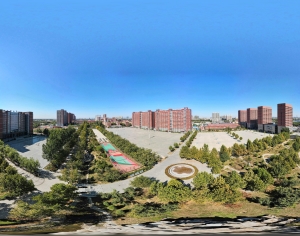 白天城市生态绿化全景HDR-ID:741550924