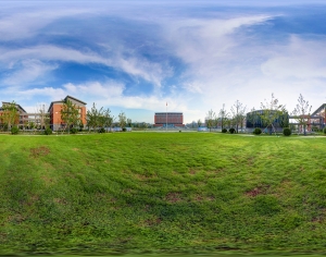 城市小区社区广场全景HDR-ID:292689873
