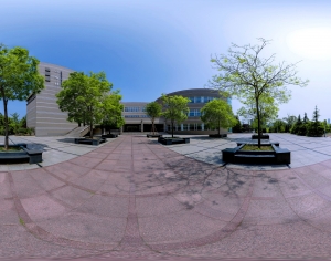 城市小区社区广场全景HDR-ID:616290098