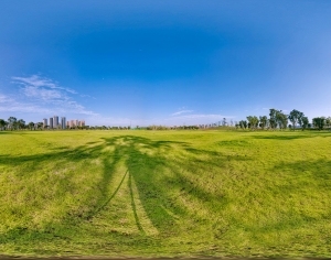 城市小区社区广场全景HDR-ID:5937845