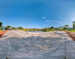 城市小区社区广场全景HDR-ID:665070068
