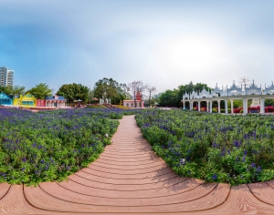 城市小区社区广场全景HDR-ID:432681083