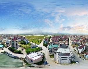 农村乡镇户外全景HDR-ID:129774091