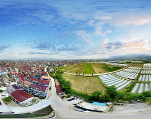 农村乡镇户外全景HDR-ID:662610541