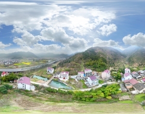 农村乡镇户外全景HDR-ID:5937920