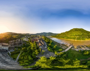 农村乡镇户外全景HDR-ID:664041042