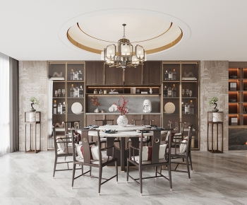 New Chinese Style Dining Room-ID:246799956