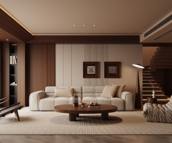 Wabi-sabi Style A Living Room-ID:490211961