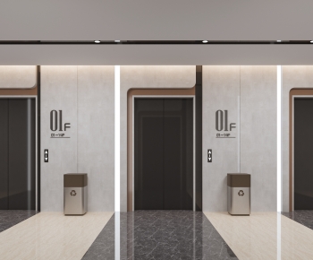 Modern Office Elevator Hall-ID:141484021