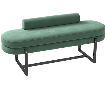 现代布艺床尾凳3D模型