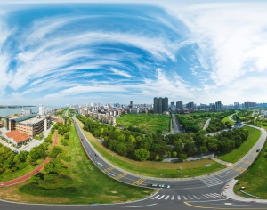 白天城市生态绿化全景HDR-ID:433329111