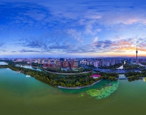 城市生态绿化河流全景HDR-ID:5938021