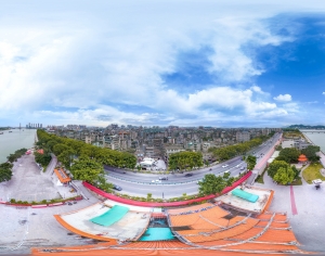 白天城市生态绿化全景HDR-ID:718600761