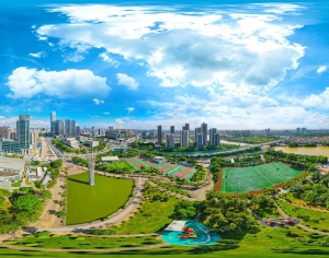 白天城市生态绿化全景HDR-ID:135520946