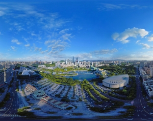 白天城市生态绿化全景HDR-ID:567648897