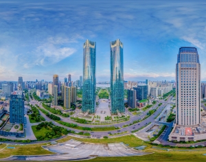 白天城市建筑全景HDR-ID:427405121