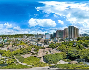 白天城市生态绿化全景HDR-ID:712184911