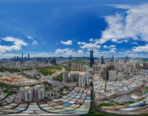 白天城市鸟瞰建筑全景HDR-ID:562729879