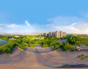 白天城市郊外河流全景HDR-ID:939483883