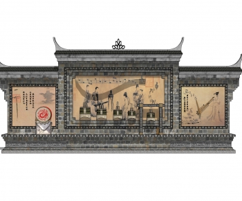 Chinese Style Landscape Wall-ID:968513015