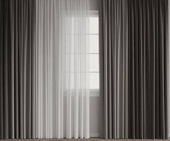 Areti现代窗帘 纱帘3D模型