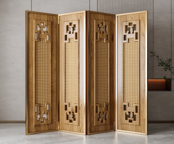New Chinese Style Wooden Screen Partition-ID:701038857