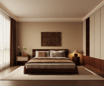 Wabi-sabi Style Bedroom-ID:698544989