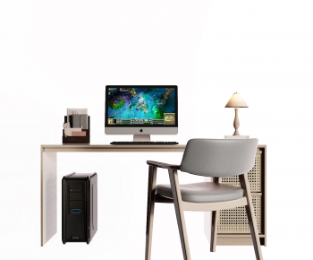 Modern Computer Desk And Chair-ID:246499067