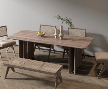 Wabi-sabi Style Dining Table And Chairs-ID:929641015