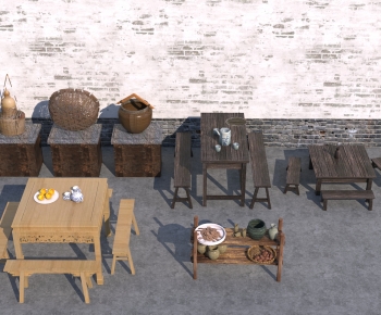 New Chinese Style Chinese Style Outdoor Tables And Chairs-ID:421067008