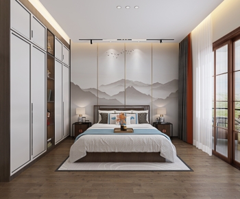 New Chinese Style Bedroom-ID:117073067