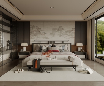New Chinese Style Bedroom-ID:601399902