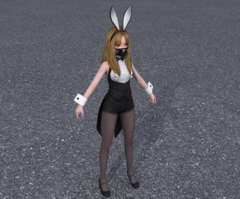 现代兔耳朵 萝莉女角色-ID:199640995