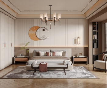 New Chinese Style Bedroom-ID:136502986