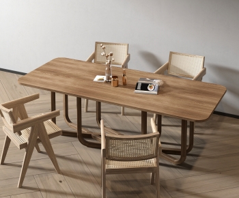 Wabi-sabi Style Dining Table And Chairs-ID:654900071
