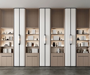 新中式书柜 装饰柜3D模型