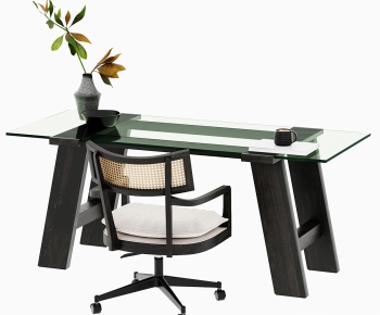 Modern Office Desk And Chair-ID:711949117
