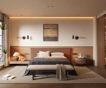 Wabi-sabi Style Bedroom-ID:762680053