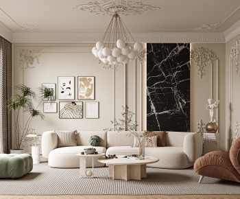 French Style A Living Room-ID:346854939