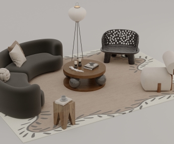 Wabi-sabi Style Corner Sofa-ID:880942112