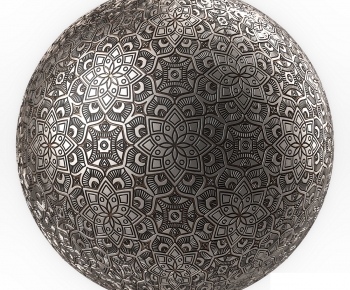 现代金属材质球雕花-ID:499125009