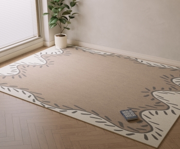 现代中古风暖色地毯-ID:990473999