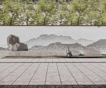 New Chinese Style Landscape Wall-ID:401633021