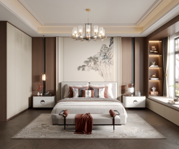 New Chinese Style Bedroom-ID:218589073