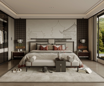 New Chinese Style Bedroom-ID:434998046