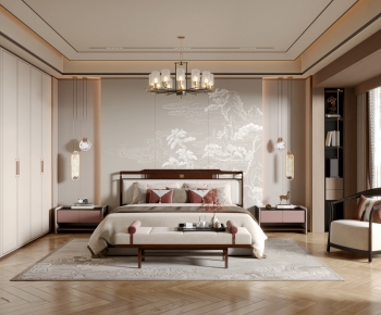 New Chinese Style Bedroom-ID:514829288