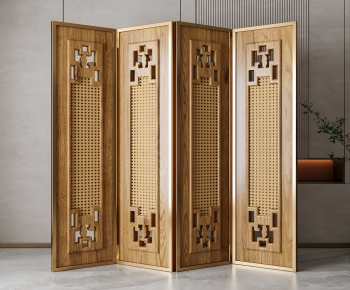 New Chinese Style Wooden Screen Partition-ID:640322921