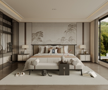 New Chinese Style Bedroom-ID:397335054