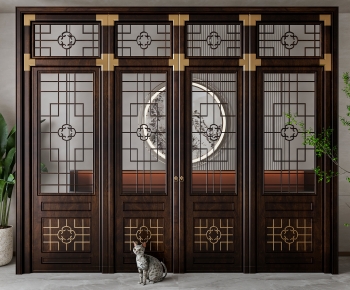 New Chinese Style Double Door-ID:273042921